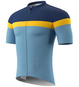 Souke Short Sleeve Cycling Jersey for Men - CS1106 - Dark Blue-Light Blue