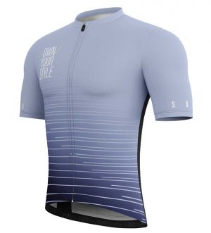 Souke Men's Quick Dry Cycling Short Sleeve Cycling Jersey with 3 Rear Pockets CS1102-Grey