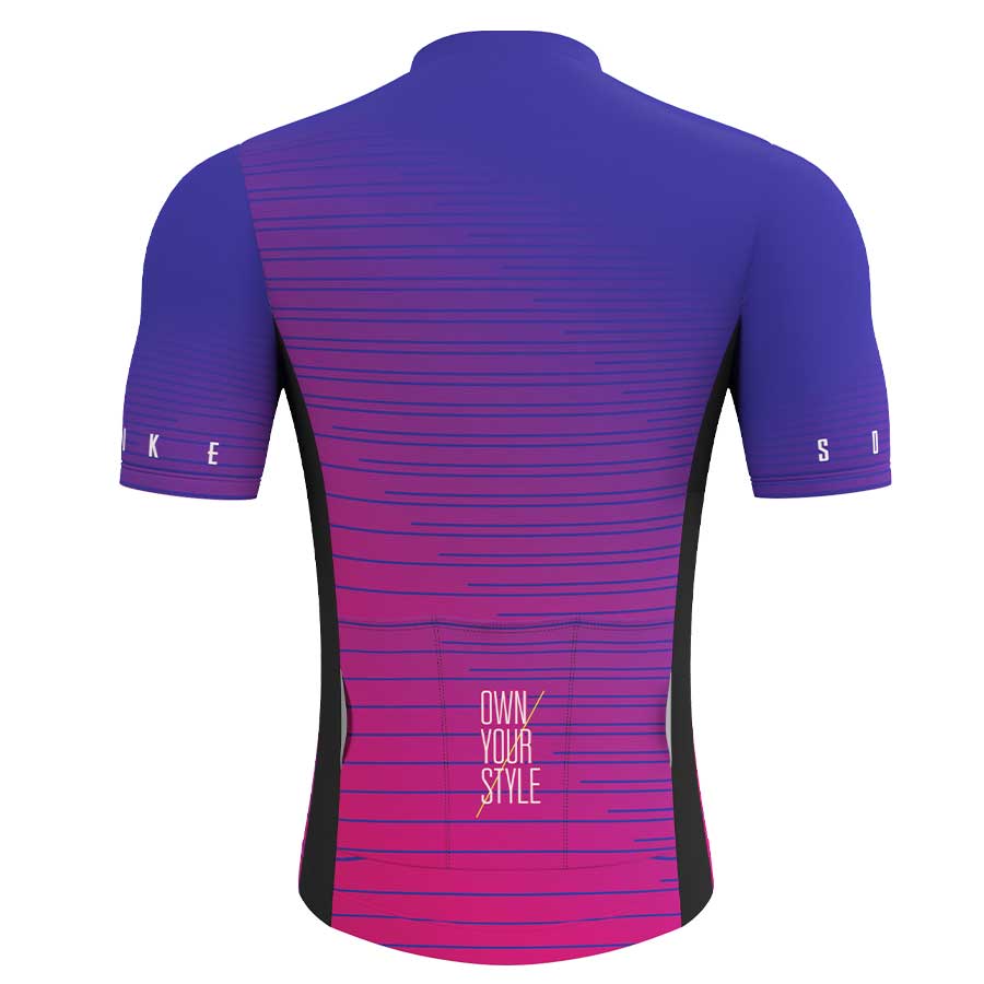 SOUKE, SOUKE SPORTS, PURPLE, CS1102, MEN'S, CYCLING JERSEY PRO, SUMMER,Men's Cycling SSL Jersey, QUICK DRY, with 3 Rear Pockets, TOP.