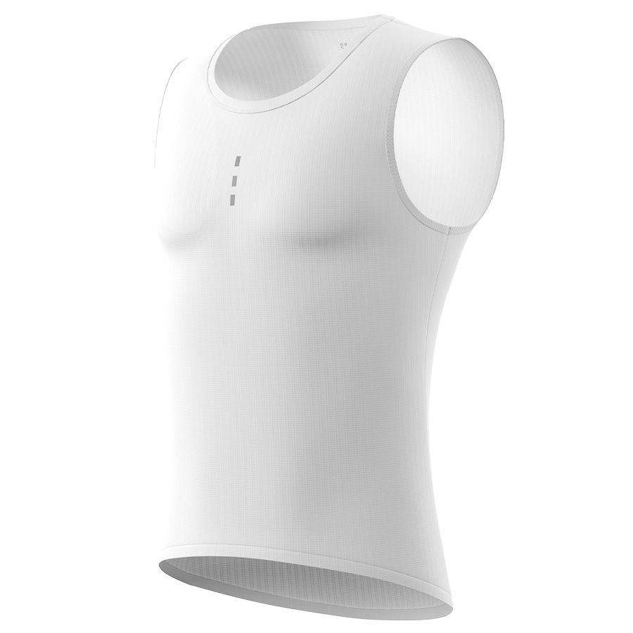 SOUKE, SOUKE SPORTS, WHITE, CS1100, Quick Dry, Sleeveless Cycling Base Layer, SUMMER, MEN'S