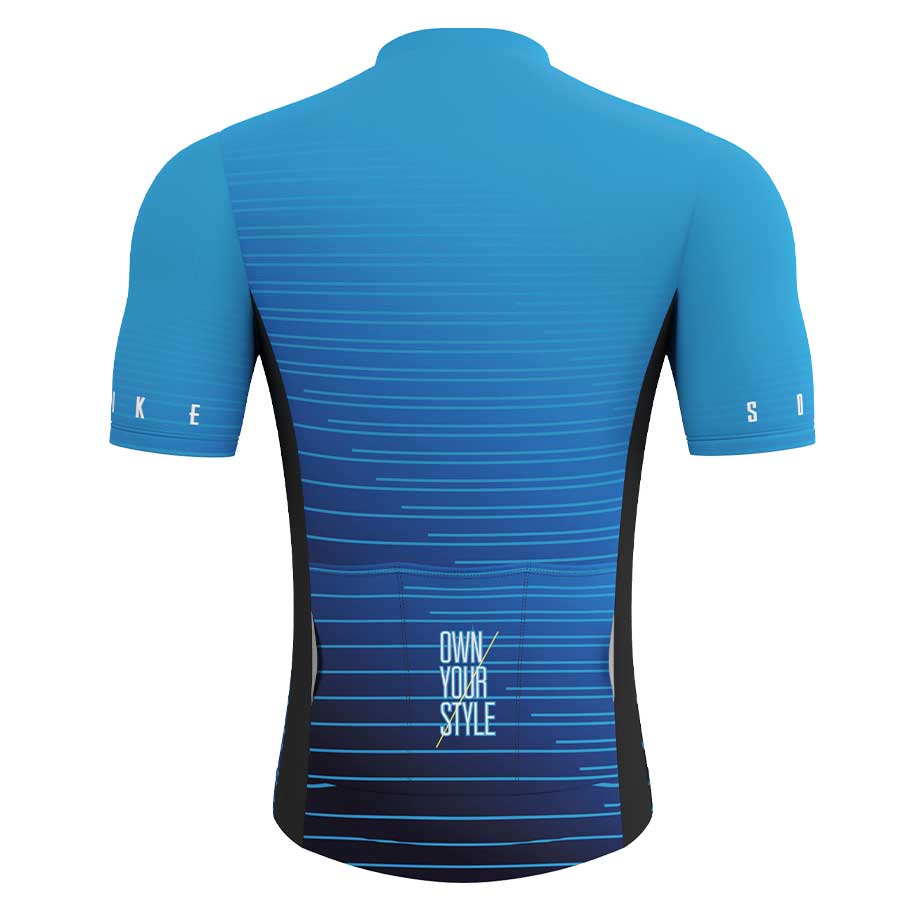 Souke Short Sleeve Cycling Jersey for Men - CS1102 - BLUE - Image 4