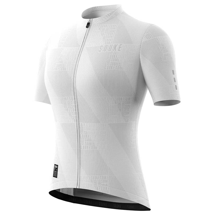 SOUKE, SOUKE SPORTS, WHITE, CS3103, WOMEN'S, SUMMER, WOMEN'S Cycling SSL Jersey, QUICK DRY, with 3 Rear Pockets, TOP, BIKER SHORT, EXTREME COMFORT, HI RACE.