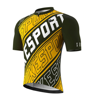SOUKE LOGO Team Bike Jersey CS1108 - Yellow&Green