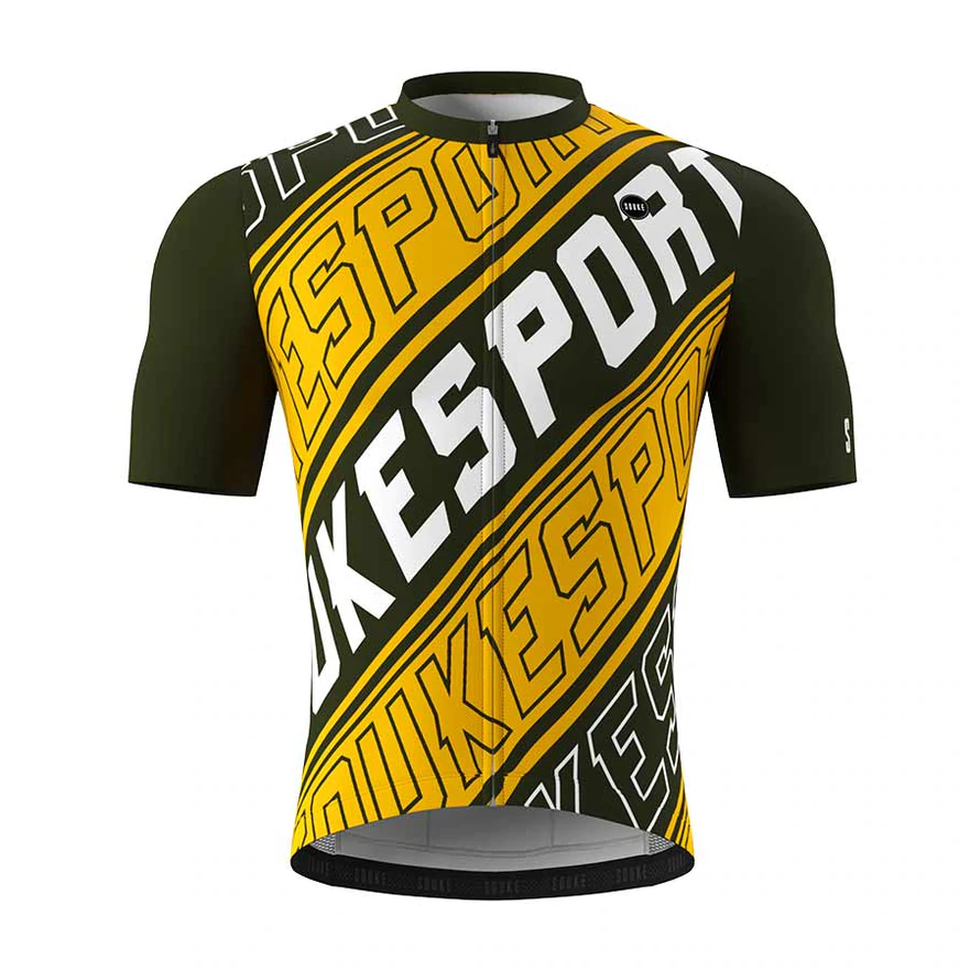 SOUKE LOGO Team Bike Jersey CS1108 - Yellow&Green - Image 5