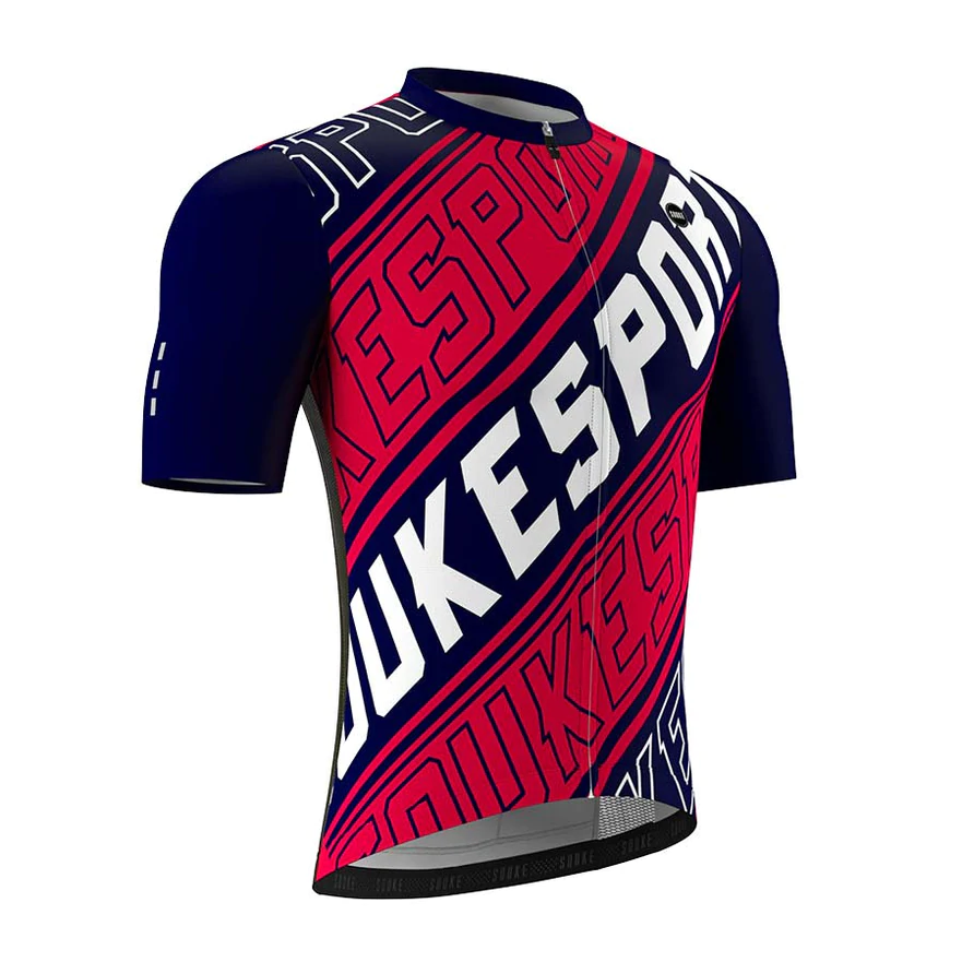 SOUKE LOGO Team Bike Jersey CS1108 - Red&Blue - Image 3