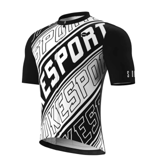 SOUKE LOGO Team Bike Jersey CS1108 - Black&White