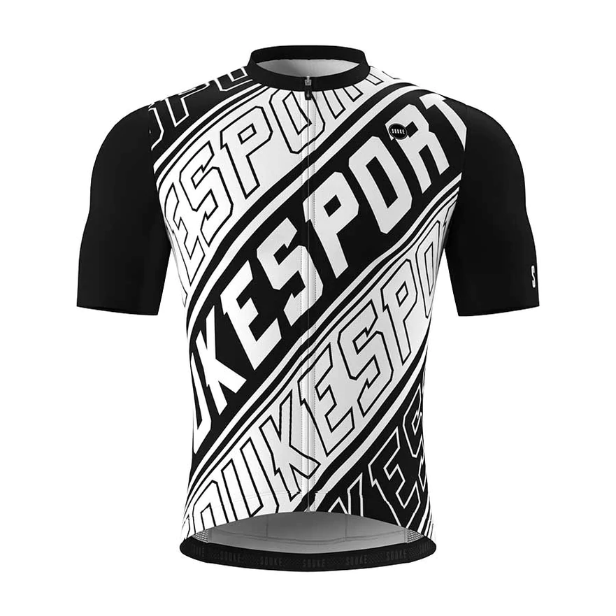 SOUKE LOGO Team Bike Jersey CS1108 - Black&White - Image 2