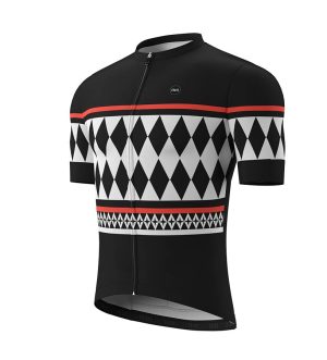 Mens High Visible Smiling Shark Cycling Jersey CS1109 - Black