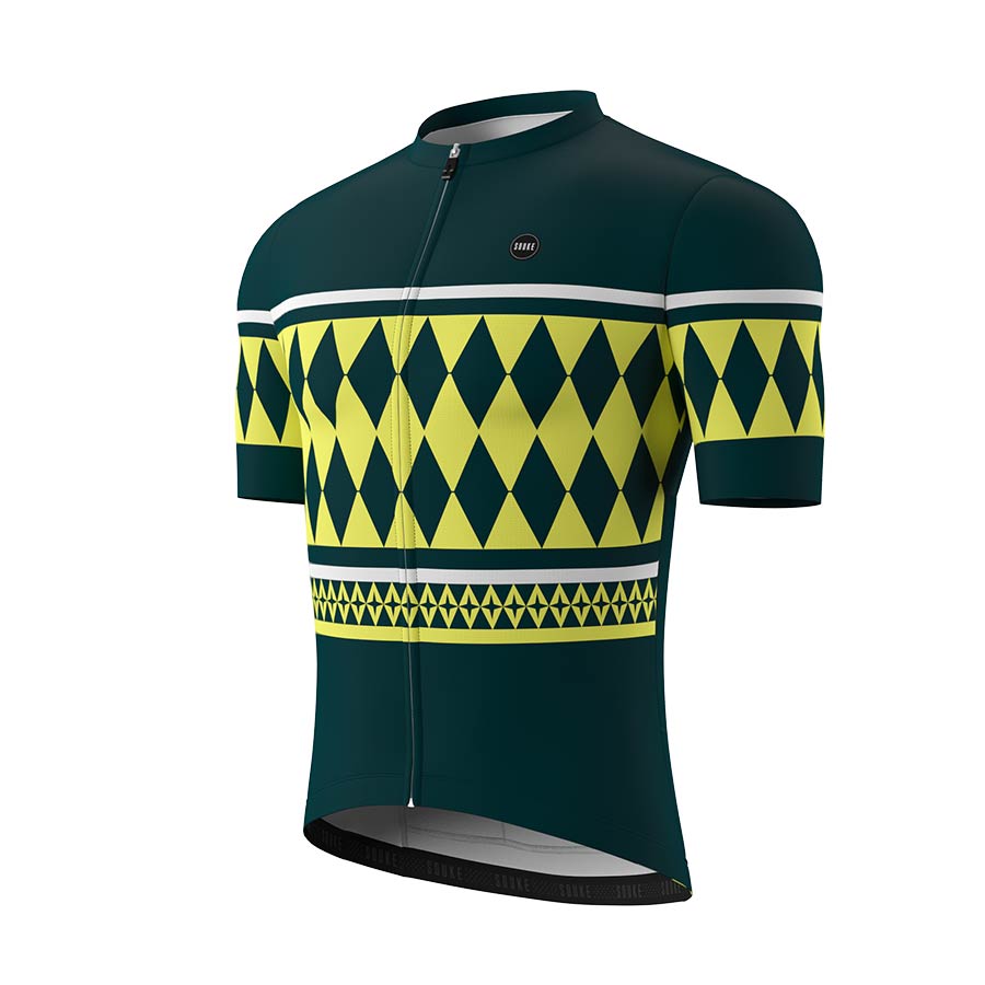 Souke, Soukesports, Cycling Jersey, Race Cut and Light Weight, Men's Short Sleeve Cycling Jersey, Cycling Jersey-CS1109 - Green, Quick dry for Summer